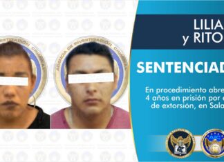 Condenan a prisión a pareja de extorsionadores que asolaba a comerciantes de Salamanca.