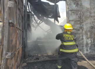 Se registró incendio en la comunidad de San Rafael de Yustis en Celaya