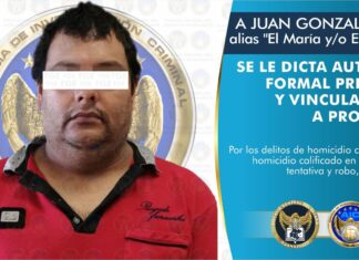 Se le dictó auto de formal prisión a Juan Gonzalo «N» alias «El María y/o El Rata» por los delitos de homicidio calificado y homicidio en grado de tentativa y robo en León