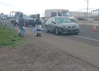 Muere hombre al ser atropellado en la carretera Celaya-Valle de Santiago