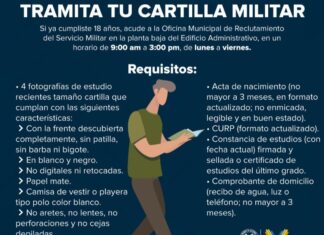 CONVOCAN A TRAMITAR CARTILLA DEL SERVICIO MILITAR NACIONAL