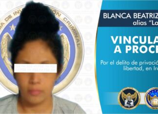La Fiscalía General del Estado acreditó el delito de privación de la libertad y obtuvo vinculación a proceso para “La Jefa”, integrante de un grupo criminal