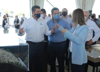 Gobernadores de Guanajuato y Tamaulipas dan banderazo a obra que conectará a ambos estados.