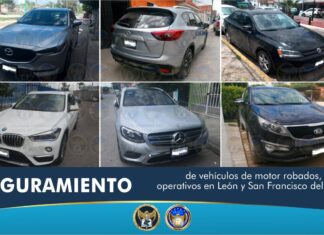Asegura la Fiscalía General del Estado vehículos de motor robados en diferentes ciudades del país, durante operativos llevados a cabo en las ciudades de León y San Francisco del Rincón