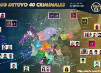 A través del trabajo permanente en la investigación y esclarecimiento de eventos criminales de la FGEG, del 12 al 25 de septiembre más de 40 criminales, principalmente homicidas, han sido detenidos, vinculados a proceso o sentenciados
