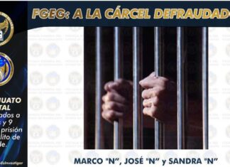 Sentencian a Marco «N», José «N» y Sandra «N» a 4 años y 9 meses de prisión, una multa y el pago por concepto de la reparación del daño en favor de la víctima por el delito de fraude