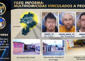 Acreditó Fiscalía General del Estado intervención de tres sujetos en la masacre ocurrida en un taller de motos en Salvatierra, donde ejecutaron a 7 personas, entre ellos dos adolescentes