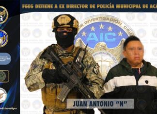 La Fiscalía General del Estado encabezó acción operativa y en coordinación con Guardia Nacional, Ejército Mexicano y la Secretaría de Seguridad Pública del Estado, operó intervención ministerial que derivó en la detención del ex Director de Seguridad Pública Municipal de Acámbaro