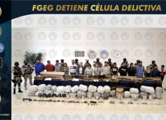 *La Fiscalía General desarticuló una célula delictiva, aseguró armas, drogas y capturó a objetivo criminal en la ciudad de León*.