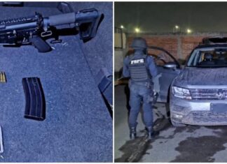 Aseguran camioneta con reporte de robo y en su interior una arma de fuego en Celaya.