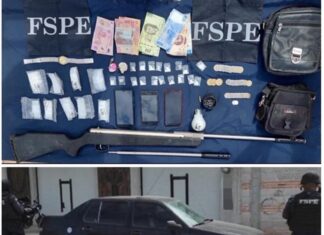 Detienen a cinco en Dr. Mora, se les aseguro un arma de fuego y más de 50 dosis de droga.