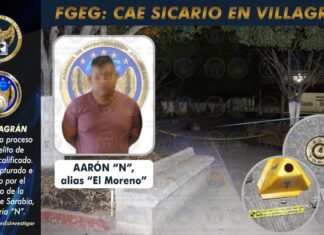 Captura la Fiscalía General del Estado a “El Moreno”, implicado en el asesinato de la delegada de la comunidad de Sarabia, en Villagrán.