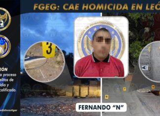 La Fiscalía General del Estado cumplimentó orden de aprehensión a un criminal buscado por el asesinato de dos personas en León.