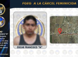 Sentencia de 23 años para ÓSCAR FRANCISCO “N”, quien estranguló a una menor en marzo de este año, en el Coecillo, en la ciudad de Silao.