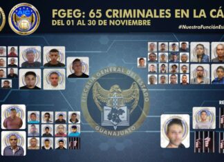 Más de 60 personas detenidas y sujetas a proceso durante el mes de Noviembre; Fiscalía General del Estado.