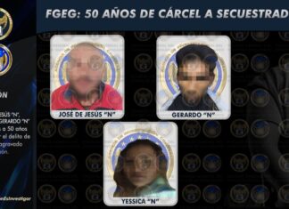 Sentencian a secuestradores, dos hombres y una mujer a 50 años de prisión en León.