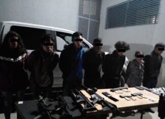 TRAS EL REPORTE DE DETONACIONES DE ARMA DE FUEGO, OCHO PERSONAS FUERON DETENIDAS POR LA POLICÍA MUNICIPAL DE CELAYA.