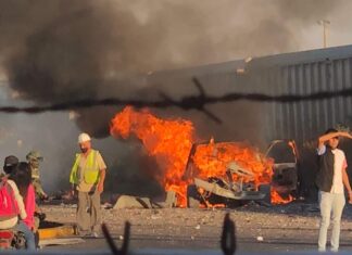 Cuatro muertos y seis heridos dejo como saldo la explosión de una camioneta con pirotecnia en Villagran.
