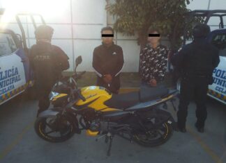 POLICÍA MUNICIPAL DETUVO A CINCO PERSONAS Y RECUPERÓ CUATRO MOTOCICLETAS.