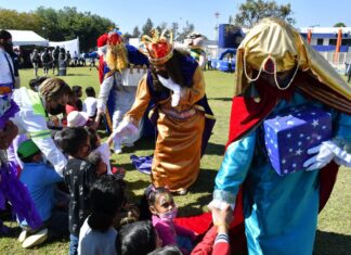 Llenan de ilusión y felicidad a niñas y niños, con el evento “Seguridad con Los Reyes Magos, porque la ilusión también usa uniforme”.