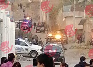 Detienen a dos sujetos en León por disparar en contra de policías en la colonia Lomas de Medina.