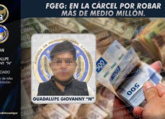 En 6 meses, GUADALUPE GIOVANNY “N” robó más de medio millón de pesos, al introducirse en 12 ocasiones en un mismo domicilio.