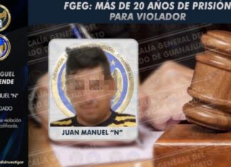 Juan Manuel «N» fue sentenciado a 29 años de prisión por el delito de violación equiparada calificada en San Miguel Allende.