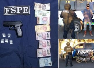 Detienen en San Miguel de Allende a un sujeto con un arma deportiva y droga.