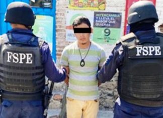 FSPE detuvieron en Yuriria a un sujeto armado.