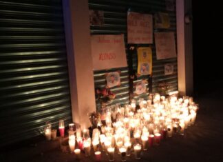 Manifestación pacífica en Apaseo El Grande, exigen justicia para Alonso, Manuel, Jesús y Daniel.