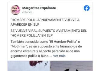 ¿Malos augurios? Reportan en redes avistamientos del Hombre Polilla en SLP
