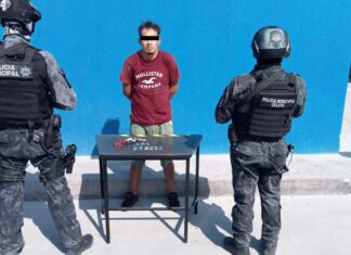 POLICÍA DE CELAYA DETIENE A CUATRO PRESUNTOS NARCOMENUDISTAS