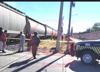 Una mujer murio arrollada por el tren en el cruce de la calle Carranza con las vías del ferrocarril en Salamanca.