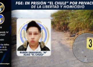 vinculan a proceso a RUBÉN EMMANUEL “N” alias “El Chule”, por el delito de privación de la libertad y homicidio calificado en León.