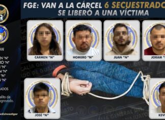 Seis secuestradores quedan en prisión acusados por la Fiscalía General del Estado.
