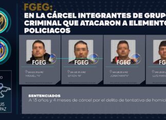 La Fiscalía General del Estado de Guanajuato, obtuvo sentencia condenatoria para 4 integrantes de un grupo criminal.