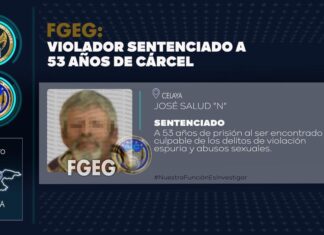 Obtuvo la Fiscalía General del Estado sentencia de 53 años para un hombre acusado de violación espuria