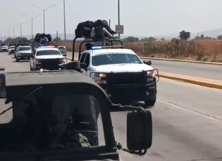 Arriban a Celaya 500 elementos más de la Guardia Nacional en 40 unidades y un helicóptero