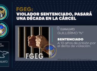 Sentencian a diez años de prisión a un sujeto por el delito de violacion en León.