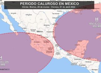 Temperaturas calurosas-muy calurosas dominarán en gran parte de México