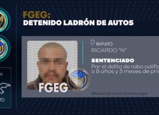 Un delincuente cuya actividad principal consistía en robar vehículos estacionados, fue sentenciado, en Irapuato
