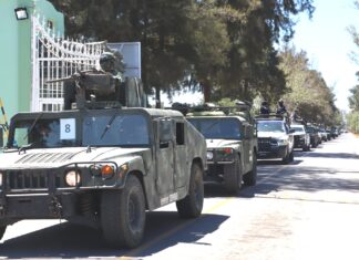 Arriban a Celaya un convoy de mil 200 elementos de la Secretaría de la Defensa Nacional SEDENA.