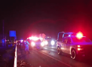Accidente tipo choque por alcance entre una unidad de Guardia Nacional y un vehículo particular en Salamanca, dejo un saldo de siete lesionados.
