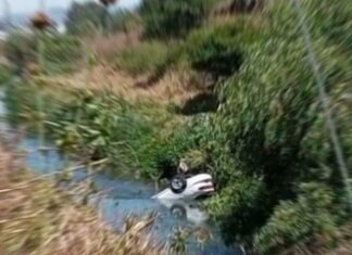 Muere hombre tras caer con su auto al Río Grande