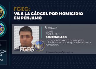 Sentencian a 9 años de prisión a Juan Manuel «N» por el delito de homicidio