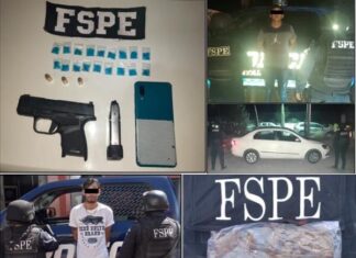 Elementos de la FSPE detuvieron a un hombre en posesión de un arma de fuego, cartuchos y drogas en Dolores Hidalgo