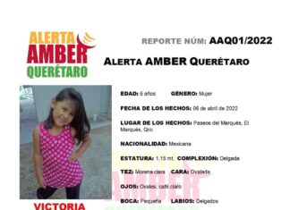 La Fiscalía General del Estado informa en seguimiento de la activación de la Alerta AMBER de la niña Victoria Guadalupe lo siguiente: