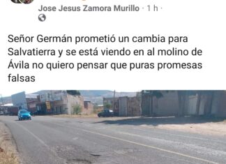 «»Puras promesas sin cumplir las de Germán Cervantes Vega «, en Salvatierra.