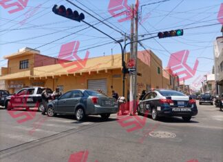 Accidente vial entre una patrulla y un vehículo particular en la zona centro de Salamanca