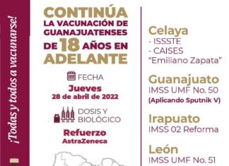 LA ÚLTIMA Y NOS VAMOS!, ESTE 30 DE ABRIL CONCLUYE LA VACUNACIÓN